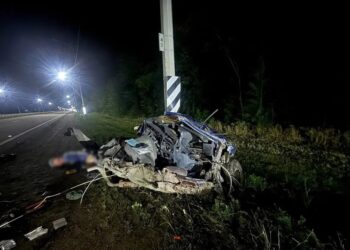 В Волновахе легковушка улетела в столб: двое погибших — несовершеннолетние